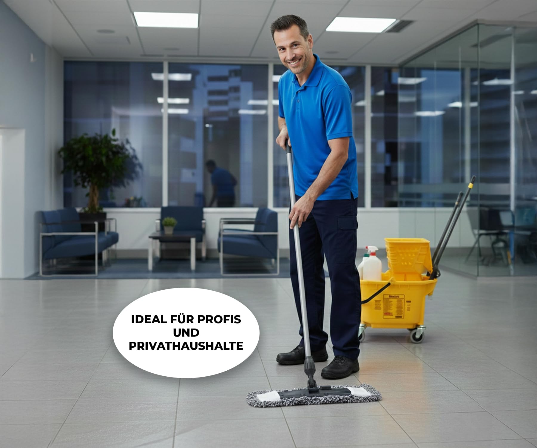 Wischmoppbezug Ersatzbezug 50 cm – Mikrofaser Baumwolle – Wischbezug für Bodenwischer & Klapphalter – Wischmopp Bezug Set 10er – Waschbar bis 90°C – Für Parkett Laminat Fliesen – Grau