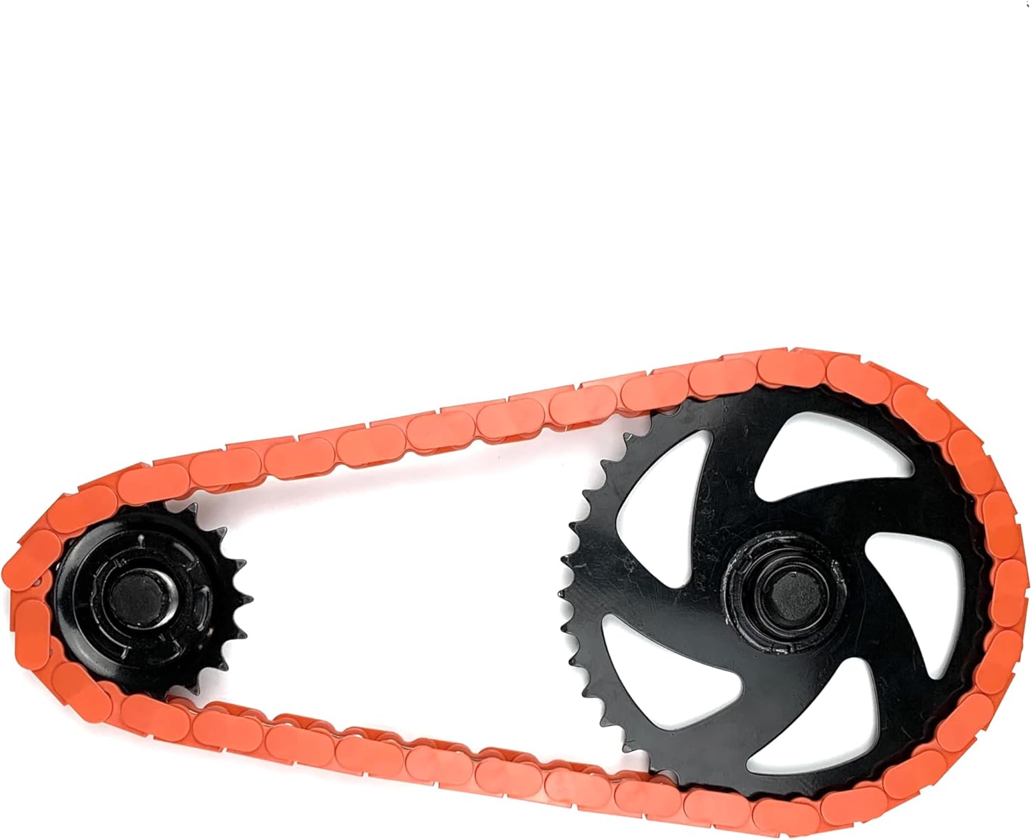 Bicycle Chain Cover – Protects Your Clothing Against Chain Lube and Adds Style - Easy Installation – No Tools Required – Single-Speed or Fixed-Gear Bikes Only (Orange-Solid, Adult)