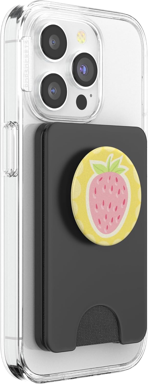 PopSockets Phone Grip, Fruit - Strawberry Lemonade PopSockets PopWallet for MagSafe