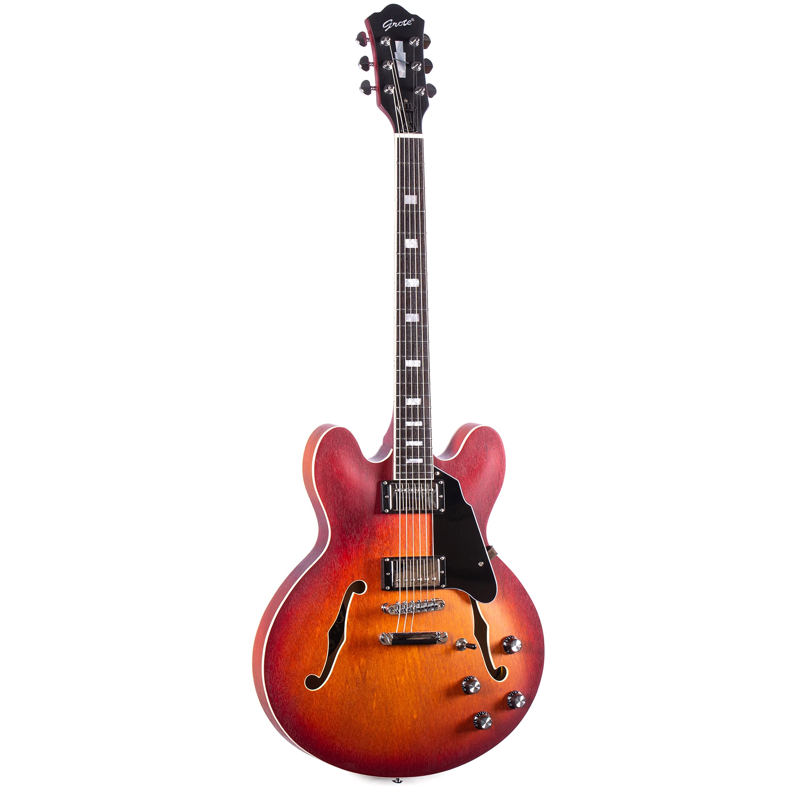 Amazon.co.jp: Grote Electric Guitar Matte Finish Simi Hollow Body 