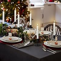 Vista 6 de Sieral Portavelas cónicos a granel, juego de candelabros modernos decorativos de metal para boda, aniversario, hogar, comedor, centro de mesa, Negro