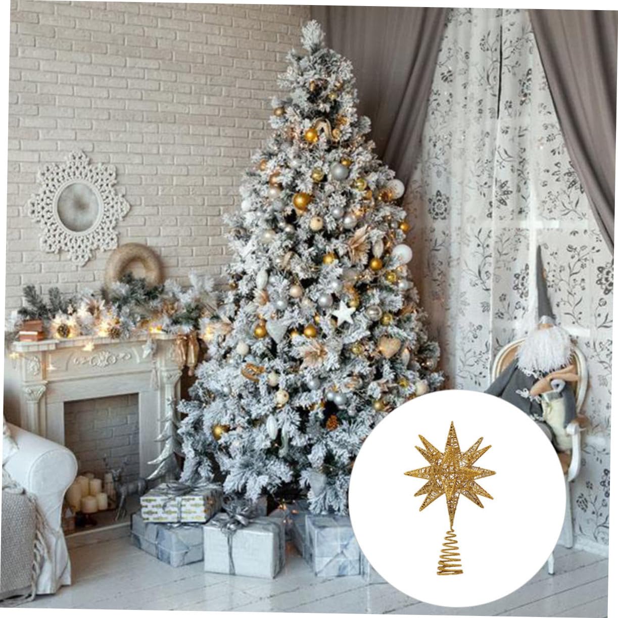 Decorazione Natalizia A Forma Di Stella Accessorio Decorativo Per Albero Di Natale Per Addobbi Natalizi Per Albero E Decorazione Natalizia