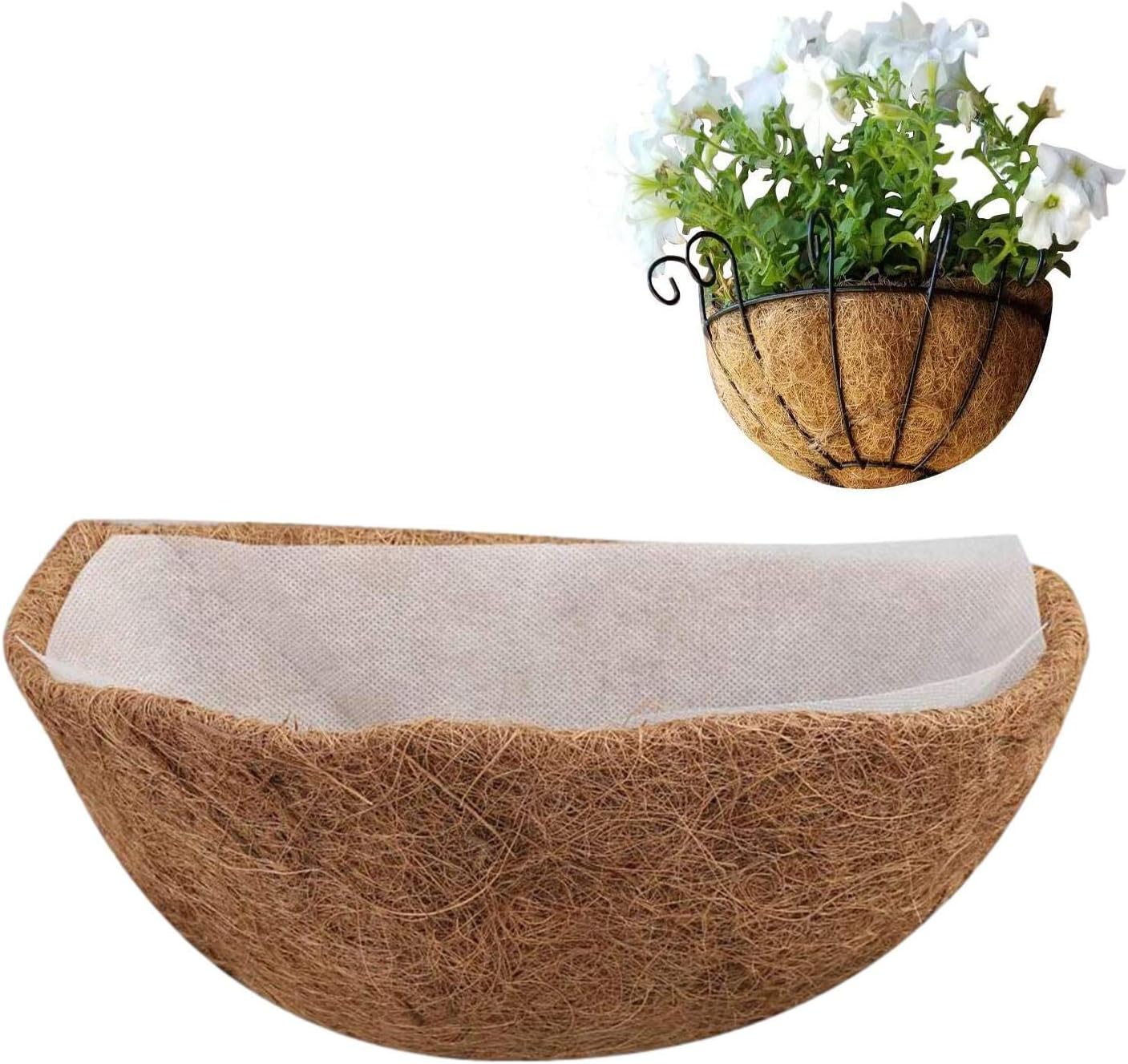 ZEDARO 14 Inch Coco Liner for Planters, Natural Coconut