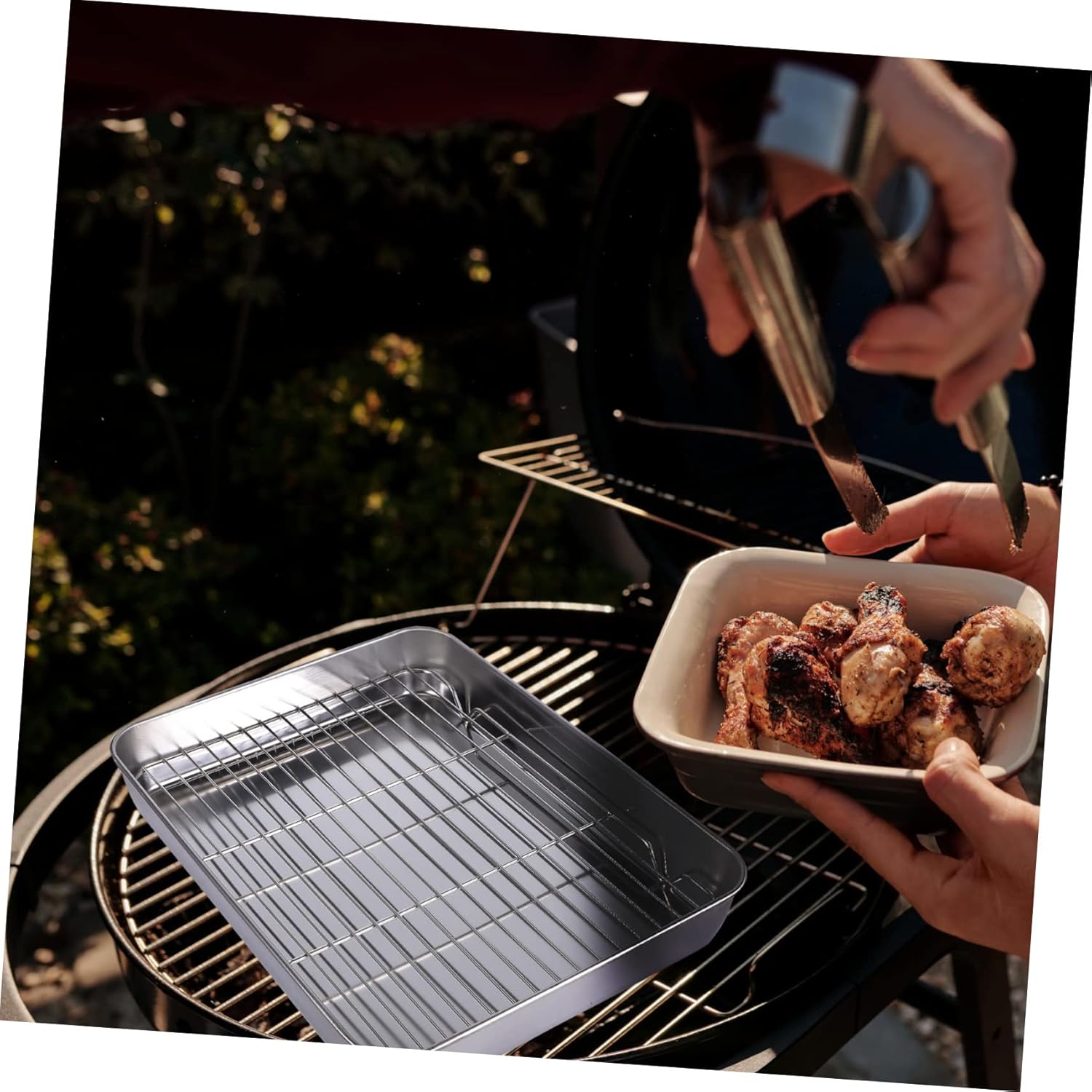 Cabilock Restaurant Bakeware Rectangular Baking Dish Baking Pan Stainless Steel Flat Pan