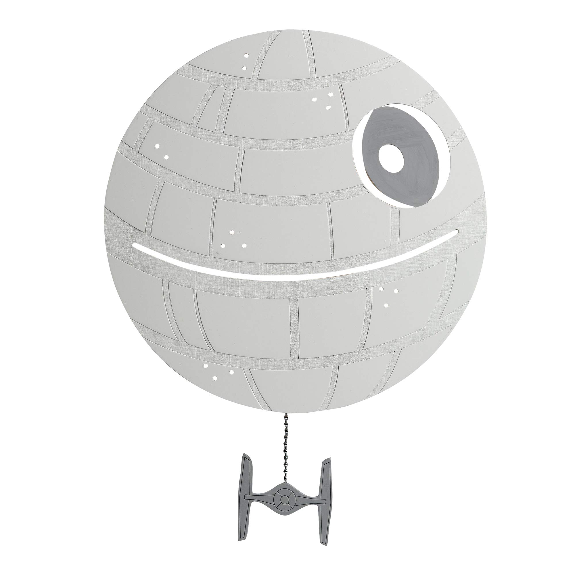 Lambs & Ivy Star Wars Morte Nera - Decorazione Da Parete Con Luce LED - Interruttore A Tie Fighter - Regalo Per Fan E Bambini