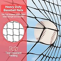 Vista 4 de Red de práctica de béisbol y sóftbol de 6'x6', red de lanzamiento, red de bateo, con zona de strike adicional, objetivo y marco de arco