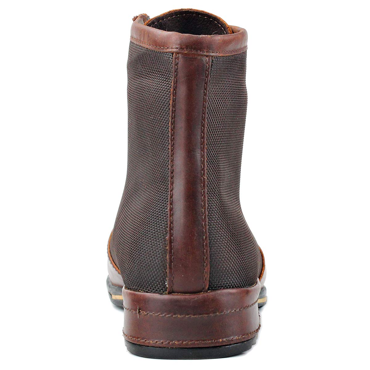 OSSTONE Botas para Moto Botines Hombre de Invierno Piel Zapatos Negras Vestir Nieve Piel Forradas Calientes Planas Combate Militares Cremallera Boots OS-5008-2