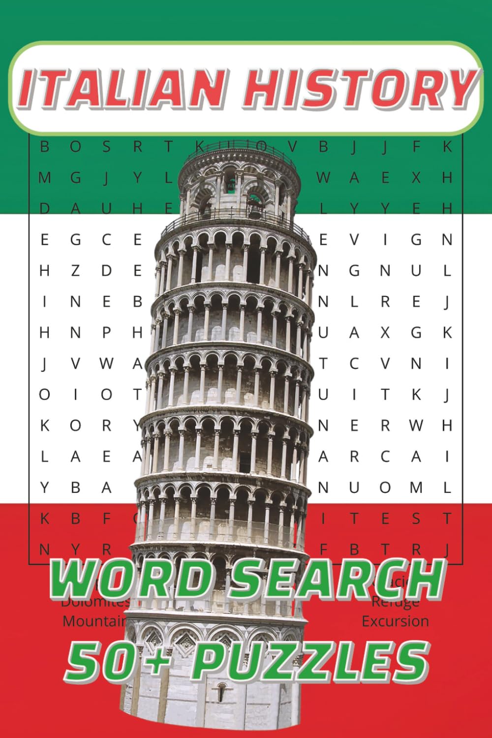 Italian History Word Search: 50+ Word Search Puzzles with Easy to Read Print about Italian History, Places, People, Events, and More | 6x9 inches, 110 ... Gift for Vacations, Holidays, and Free Time