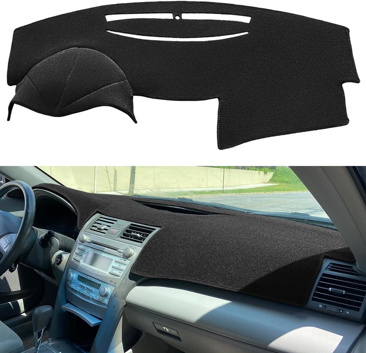 Dash Cover Dashboard Cover Mat Pad Fit for Toyota Camry 2007 2008 2009 2010 2011 (Black) Y27