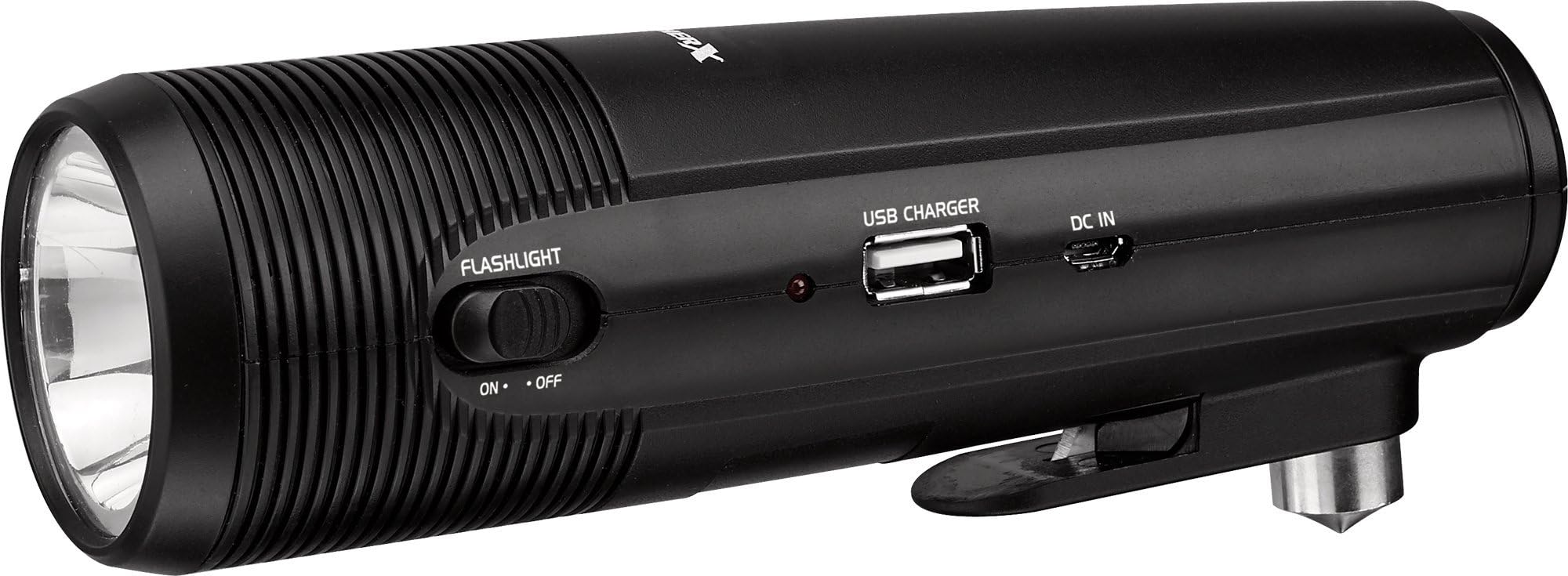 Weather X Portable Charger and Emergency Flashlight, For Universal Smartphones, Black (FP235B)