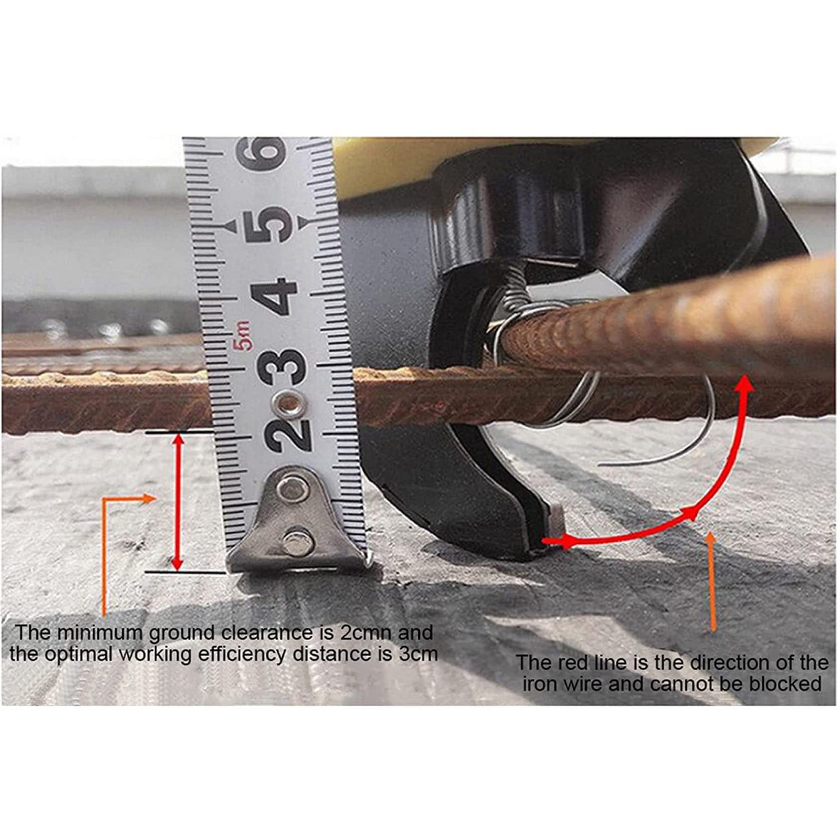 Pistola per legare tondo per cemento armato portatile ricaricabile, gamma di legatura 8-34 mm, pinza per annodare fili senza fili, strumento motore automatico per legare livelli di tondo per cemento