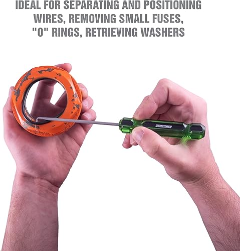 Miniatura 6 de OEMTOOLS 26545 Juego de 6 ganchos y púas con mango de acetato, herramienta de gancho y herramienta de selección, juego de púas y ganchos