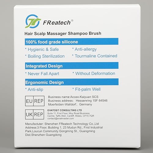 Miniatura 10 de FREATECH Cepillo masajeador de cuero cabelludo 100% de silicona para el cuidado del cuero cabelludo y el crecimiento del cabello, exfoliante
