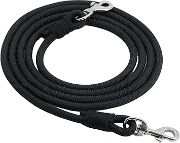 Jeereal Roper Rein, Broken in,Supple Rein, Nylon Braiding Barrel Rein for Ranch Work,Daily Riding,Stainless Steel Hardware,1/2" X 10
