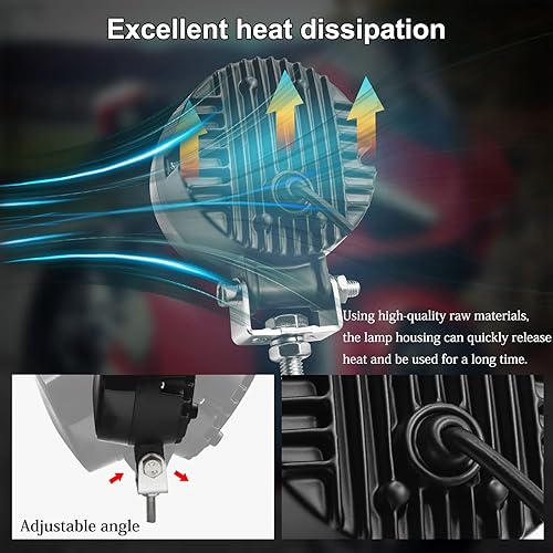 Miniatura 3 de Luces LED antiniebla de conducción para motocicleta, luz de conducción de motocicleta, 20 W Auxiliary Spot Lights Pod para motocicleta, DRLAngel