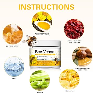 Bee Venom Set 2PCS,Face Cream & Face Serum Stick,Bee Venom Firming Skin Care Set,Anti Aging & Hydrating, Restoring Skin Elasticity & Instant Lift,Firming Serum Stick for Women & Men