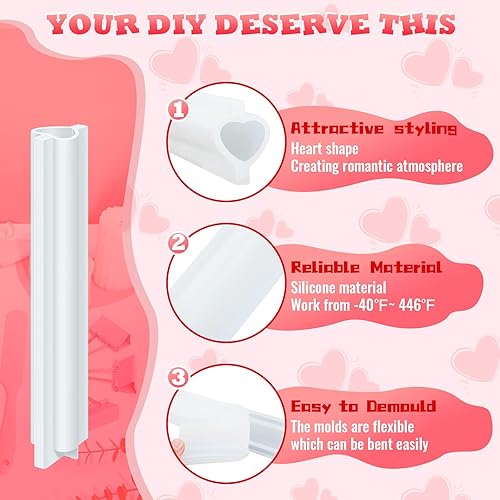 Miniatura 3 de Tessco for you Christmas Tree Shaped Long Tube Silicone Mold Tree Shape Soap Embed Molds Column Making Supplies with Spatula 3 Pcs Binder Clips for