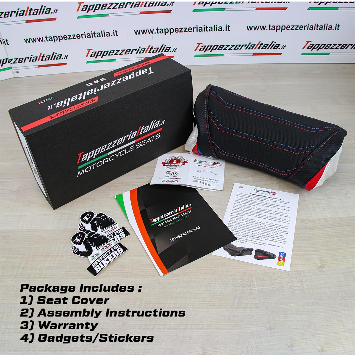 Pokrowiec na siodełko, kompatybilny z Aprilia RS 660 (21-22) model Mamba Velvet (Tricolor)