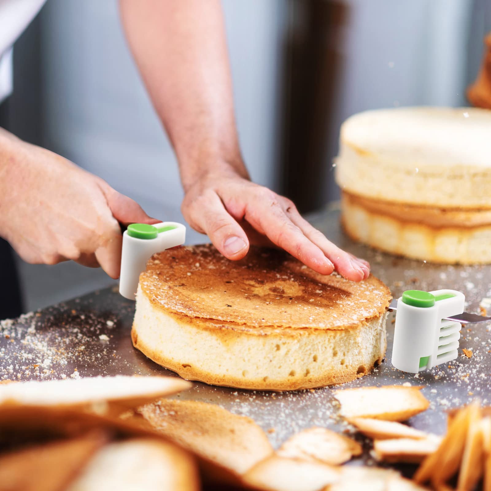 Leveler Tool Cake Leveler Slicer | Stainless Steel | 6-12 Inch Cake Cutter  Slicer, image size:1600x1600