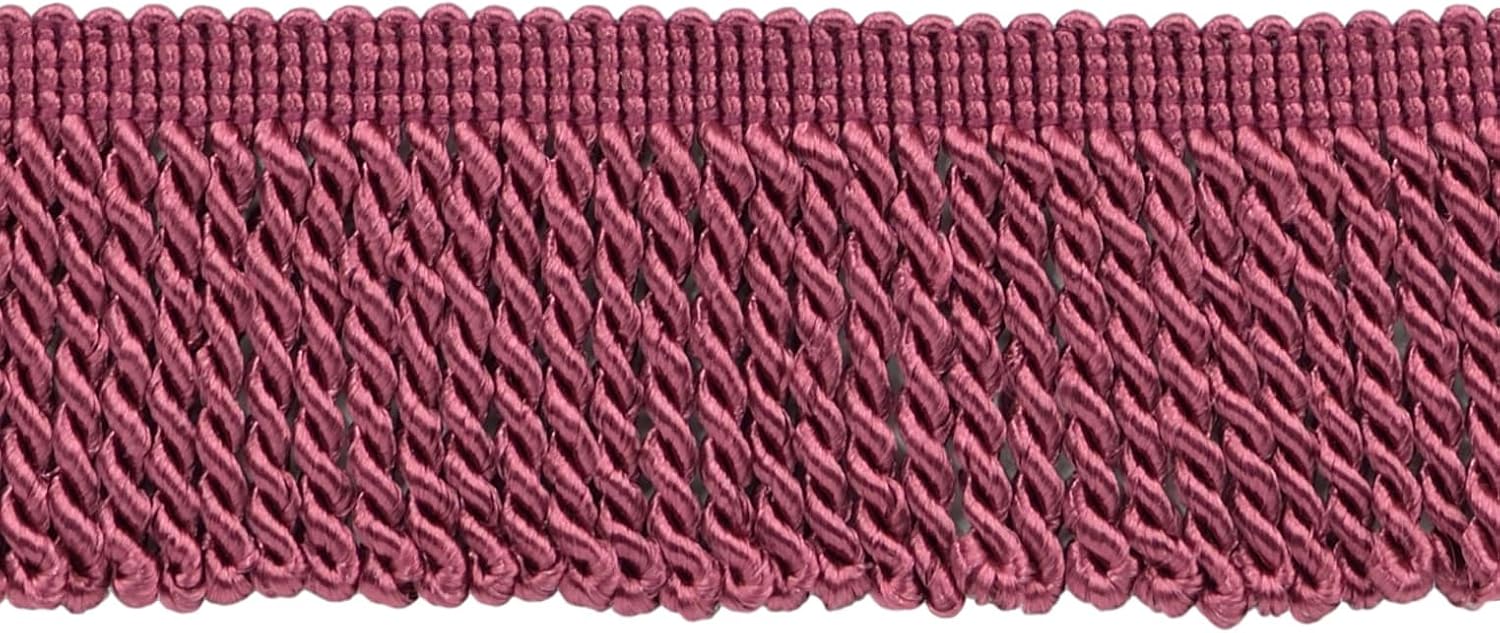 DÉCOPRO 2 1/2" (6cm) Bullion Fringe Trim (Style# EF25) Cranberry Red #E11 (Deep Red) 10 Yard Value Pack (30 ft/9.5m)