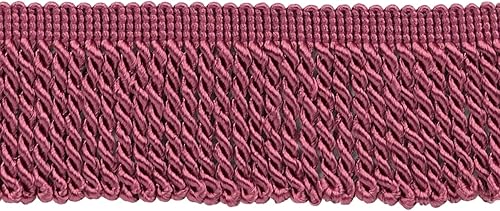 Miniatura 19 de Borde de flecos de lingote de 2 1/2 pulgadas (estilo # EF25) rosa polvoriento #K13 (rosa claro) paquete de 5 yardas (15 pies/14.8 ft)