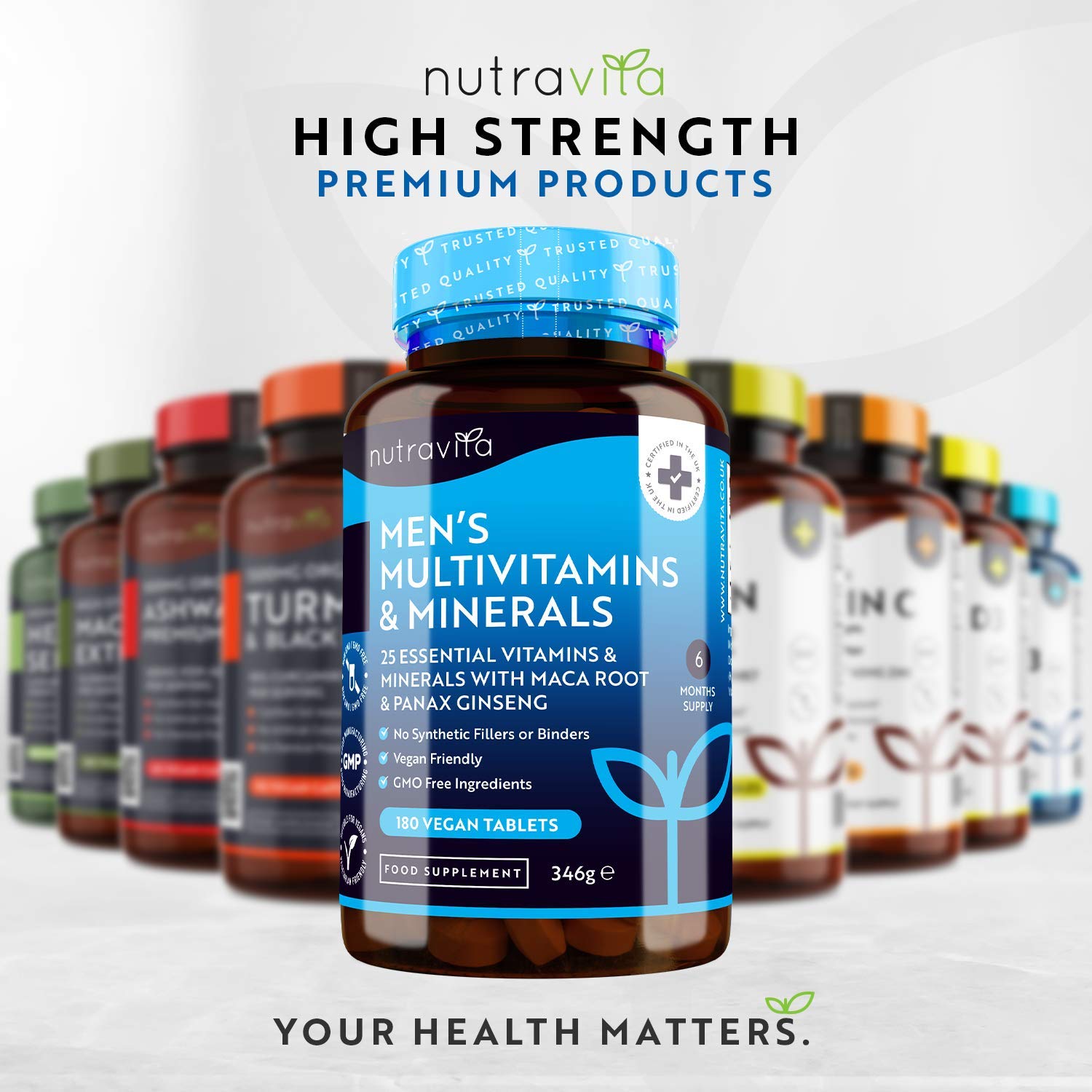 Men's Multivitamins and Minerals 25 Essential Active Vitamins and