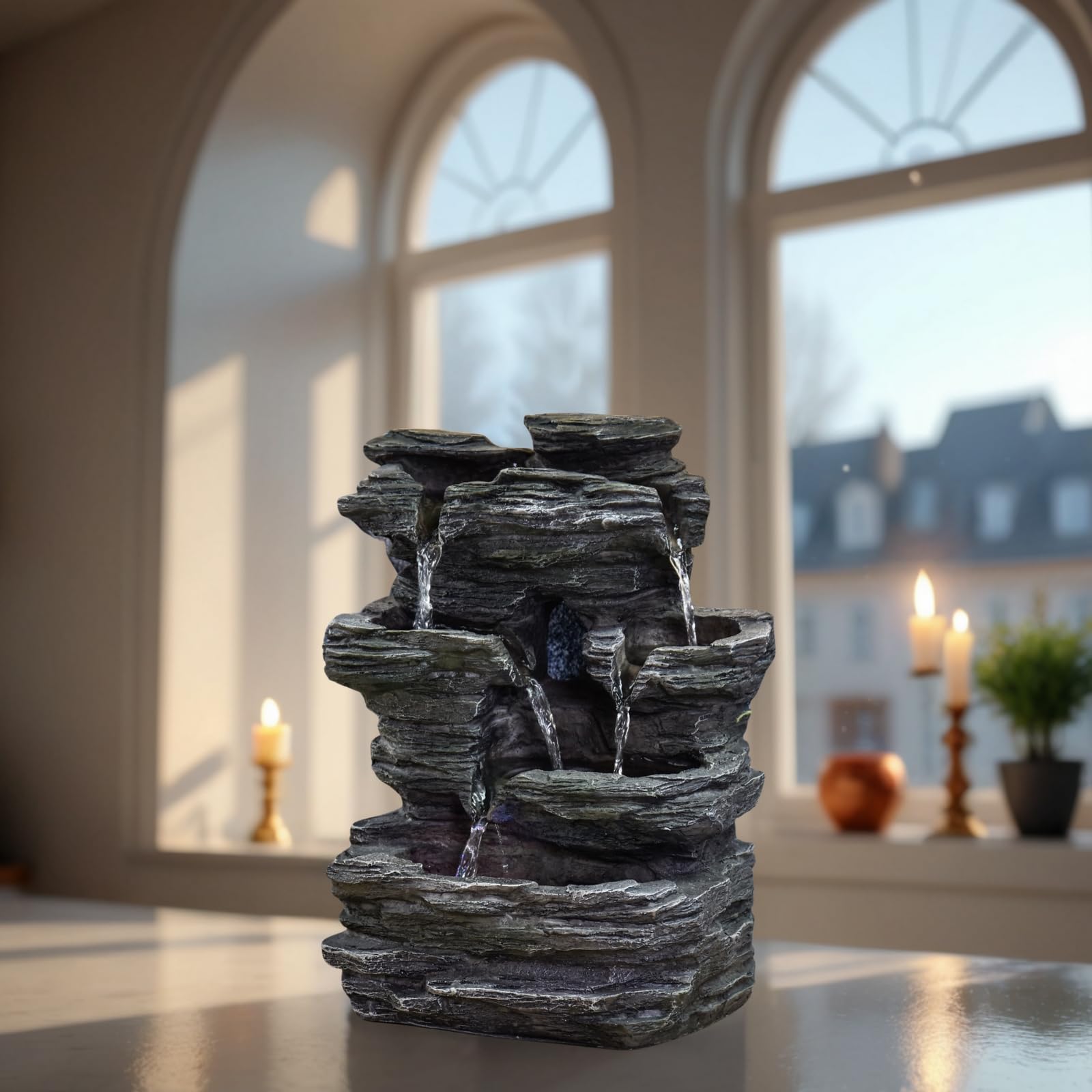 Zen'Light SCFR130 - Fontana naturale, colore: Grigio pietra
