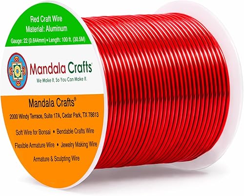 Vista 33 de Mandala Crafts - Alambre de aluminio anodizado de calibre 10 para manualidades de joyería - 32 pies de alambre flexible de cobre coloreado - Doble