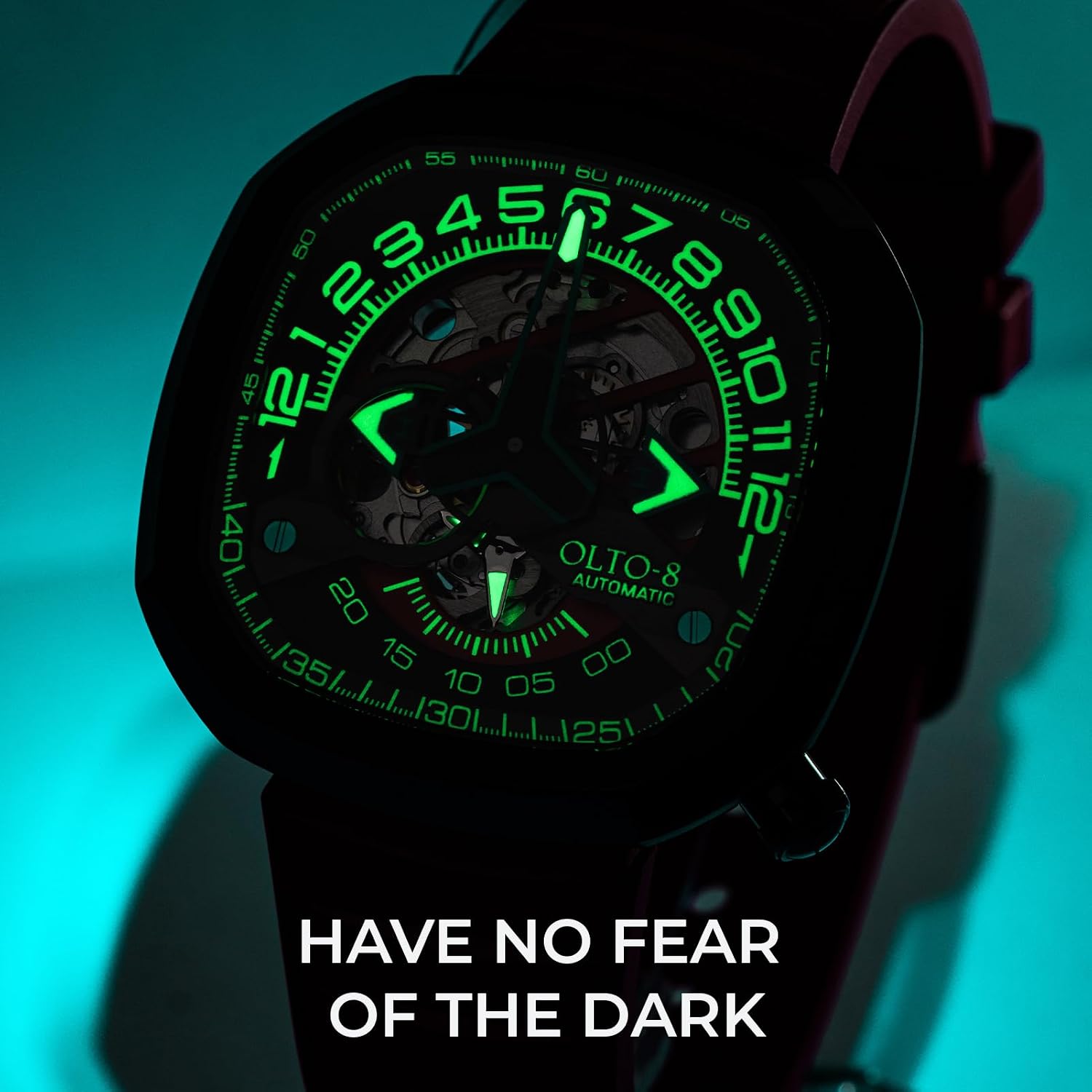 Automatic Luxury Skeleton Watch, Infinity II RPM-Style Stainless Steel 50 Meters Waterproof