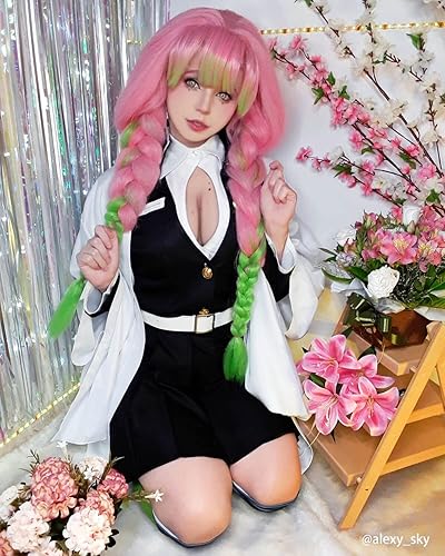 Miniatura 2 de Nuoqi Zentisu Tanjiro Cosplay - Disfraz de Giyuu Tomioka para adultos, disfraz de anime Shinobu para Halloween