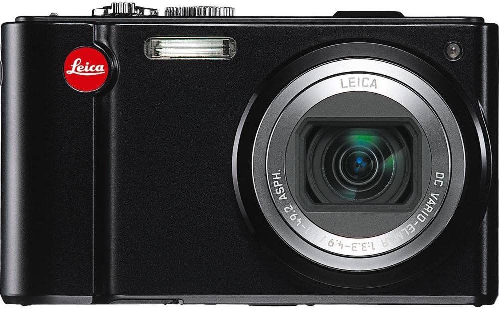 Арын view of Leica V-LUX 20 camera with LCD screen and control buttons