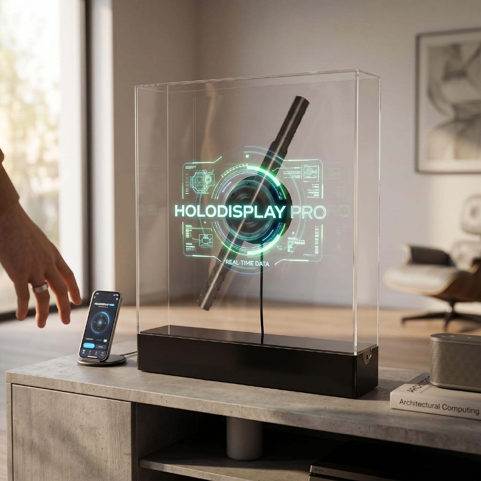 Sxhlseller Wentylator z Hologramem 3D do Reklamy w Sklepie i Biznesu