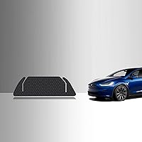 Vista 8 de TOUGHPRO Accesorios para alfombrillas de piso de 1ª + 2ª + 3ª fila para Tesla Model X de 6 plazas, resistente para todo tipo de clima, goma negra
