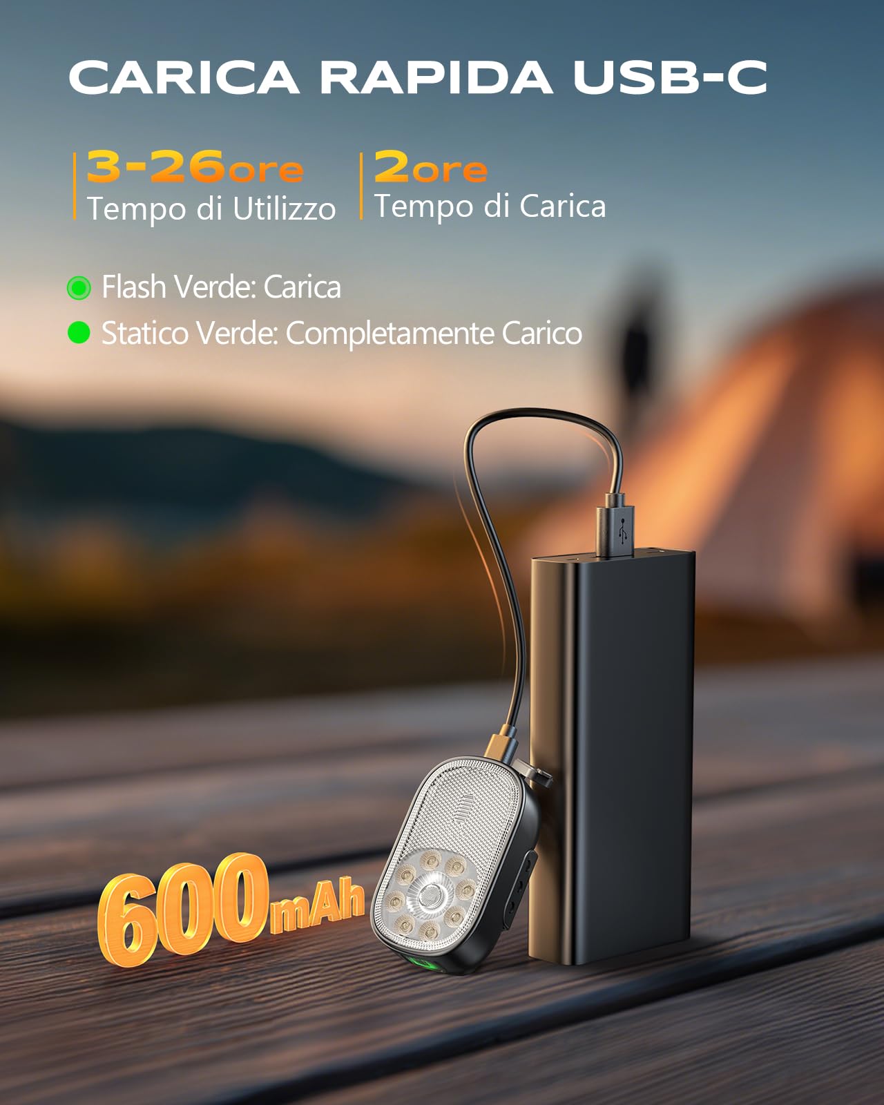 CIRYCASE Mini Torcia LED Ricaricabile Clip, 10 Moda Torcia Spot/Diffusse, IP65 Impermeabile Piccola Torcia per Bambini Pile Portatile, Luce Corsa Running Flashlight X30 Bar Pesca/Campeggio/Emergenza
