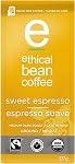 Ethical Bean Fairtrade Organic Coffee, Sweet Espresso Rôti moyen foncé, Espressos au sol Coffee