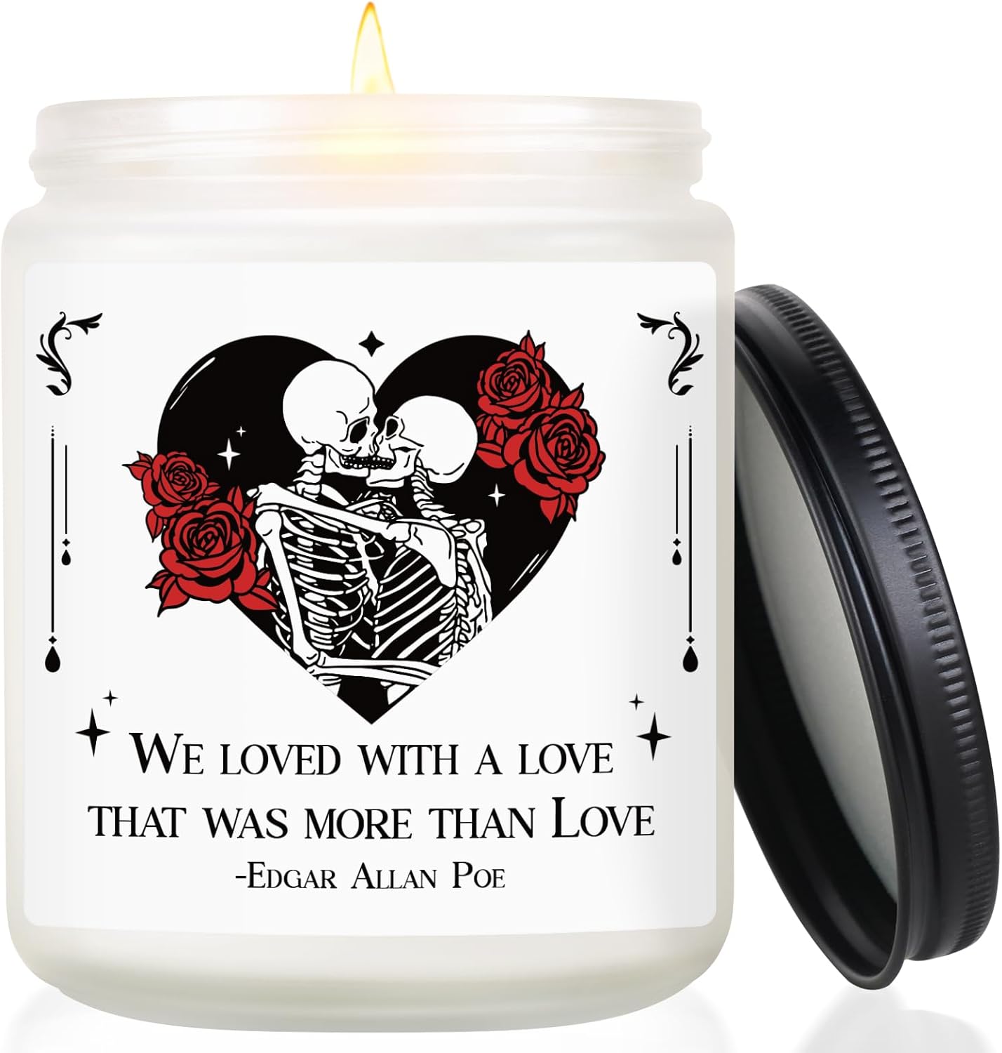 Valentines Day Gifts for Him Her, Anniversary Gothic Candle for Women Men, Birthday Gifts for Boyfriend Girlfriend, Christmas, Bridal Shower, I Love You Gift for Couple, Wife, Husband - Lavender