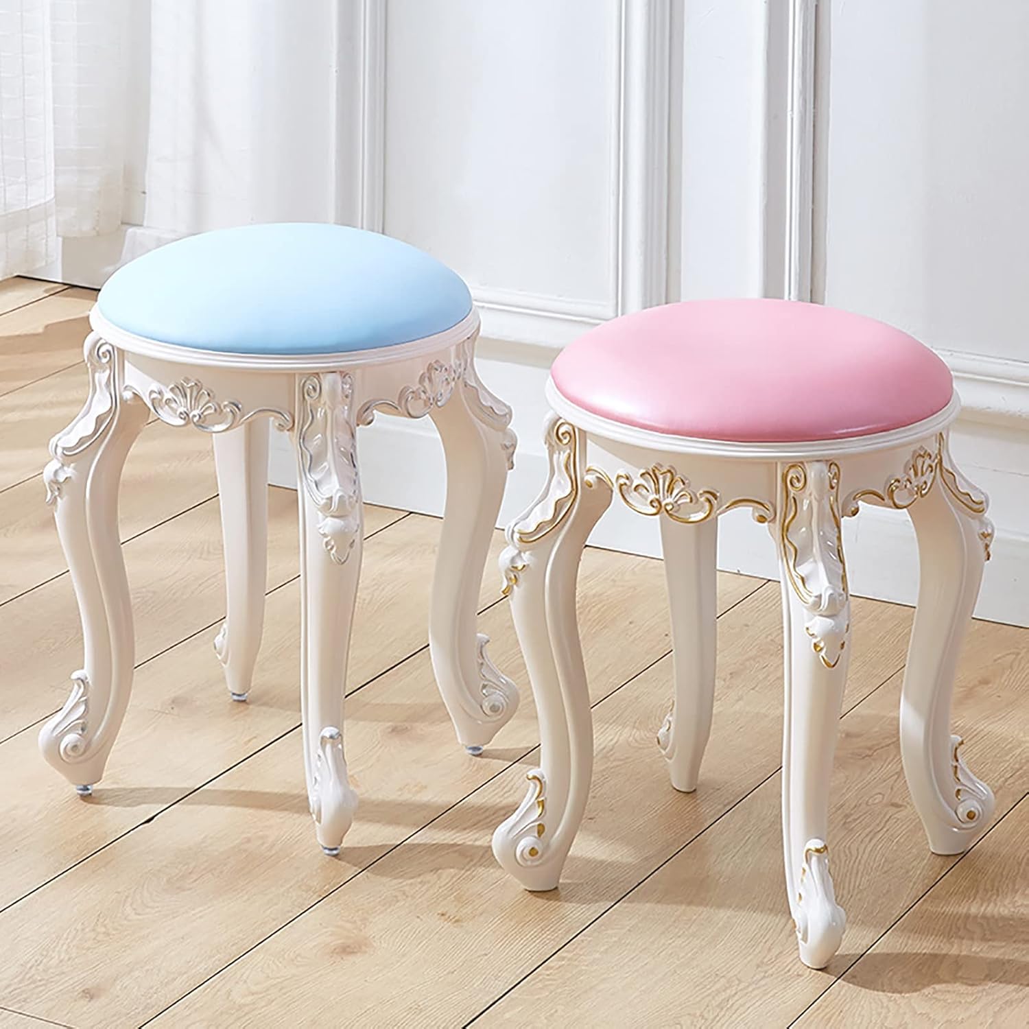 Vanity Stool, Makeup Bench Dressing Stools, Thick Padded Cushioned Chair, Piano Seat for Bathroom Bedroom Large Vanity Benches,F (G 1)