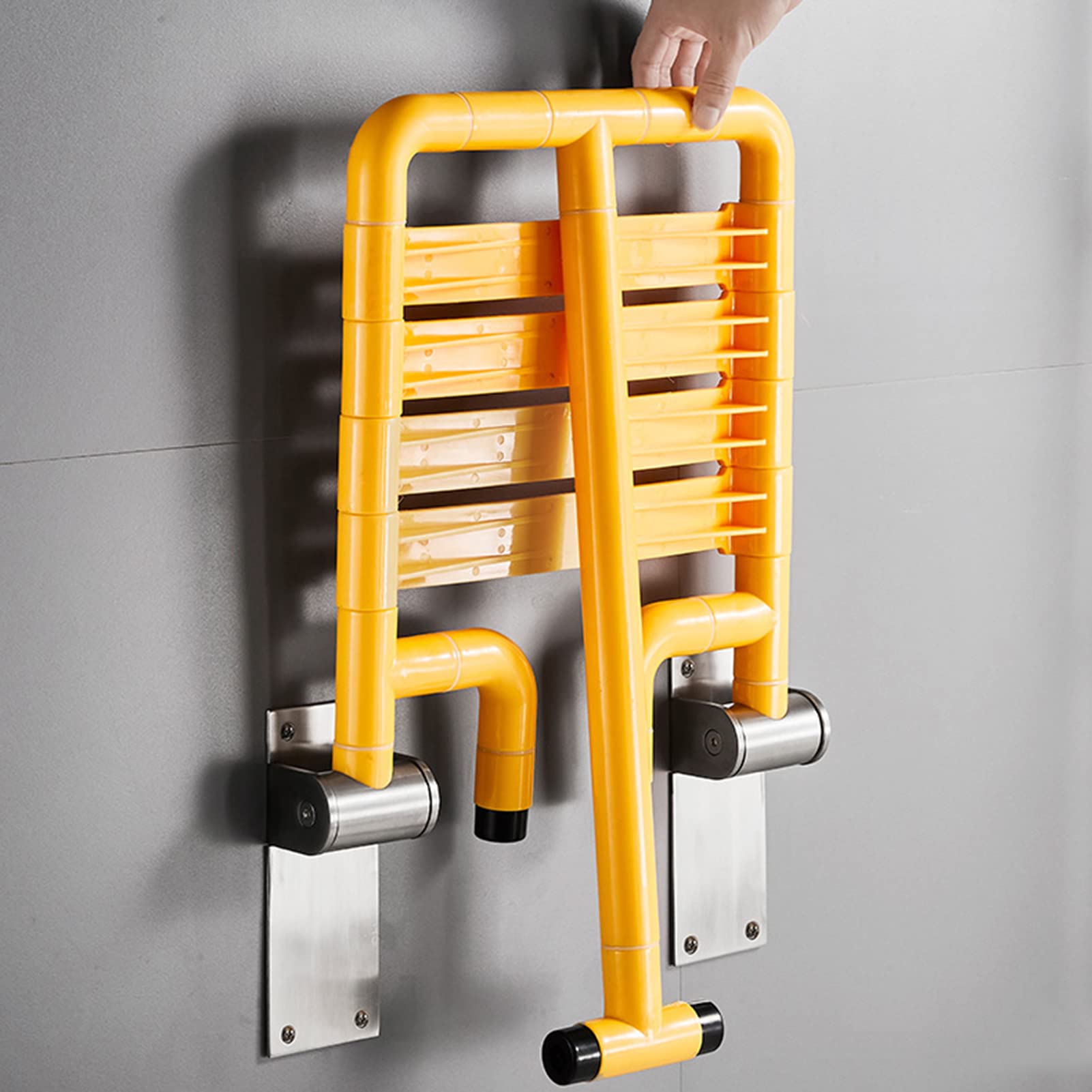 Tabouret de douche pliable pour senior assis fixe au mur mural
