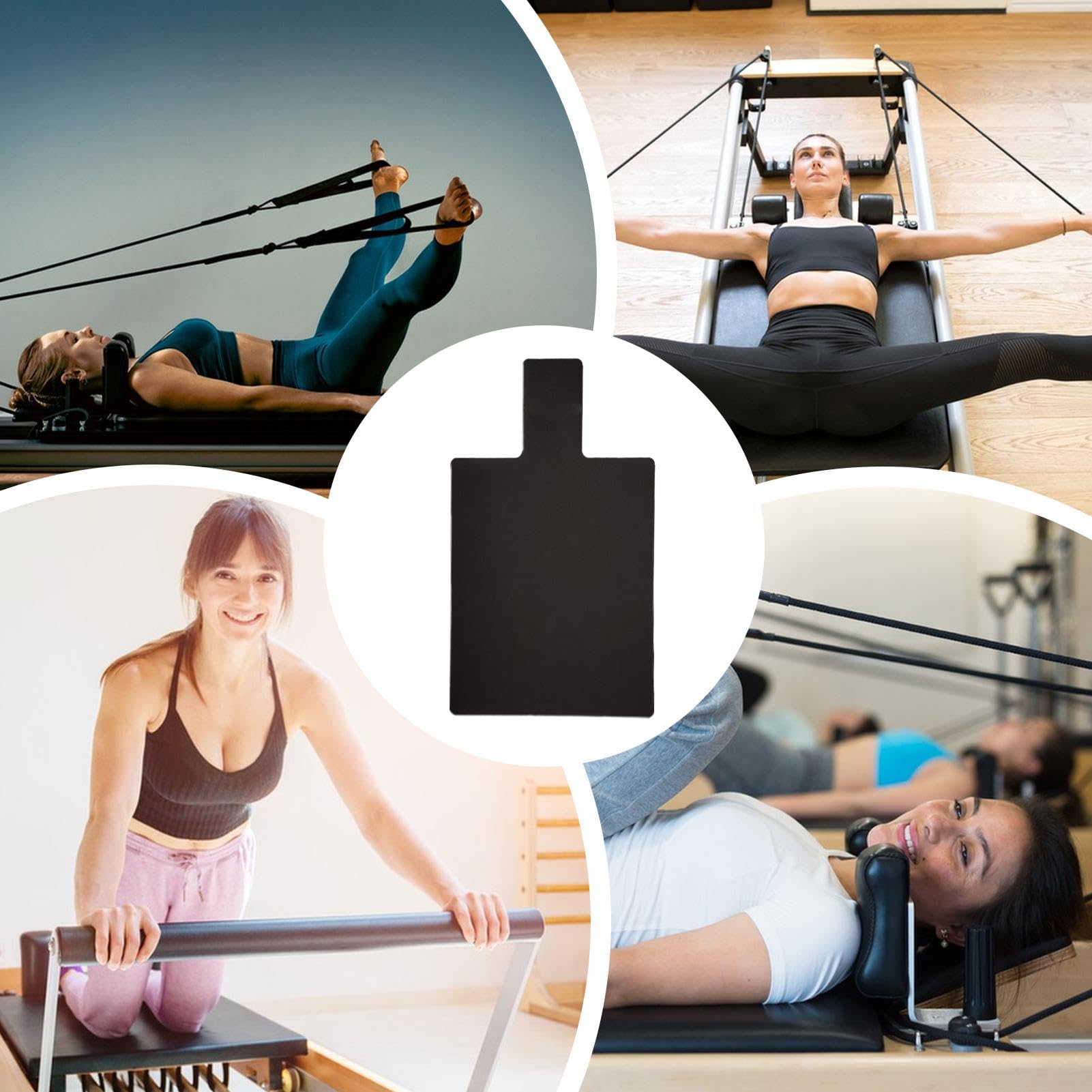 Toalla reformadora de pilates, cubierta de tapete de pilates para máquina reformadora, tapete antideslizante | Colchón central, equipo de fitness con cojín extra grueso para mujeres