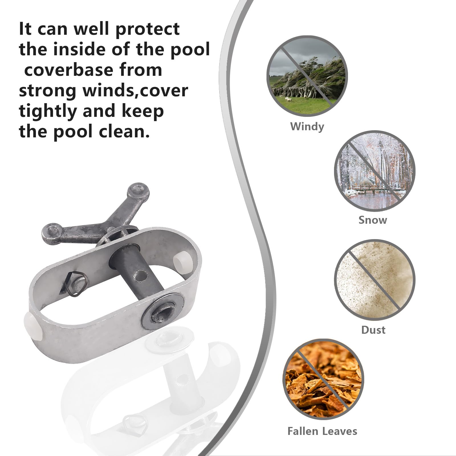 2 piezas tensor para cuerda cubierta de piscina, tensor de lona tensor de cuerda cubierta de piscina, para invierno accesorios de piscina fijación