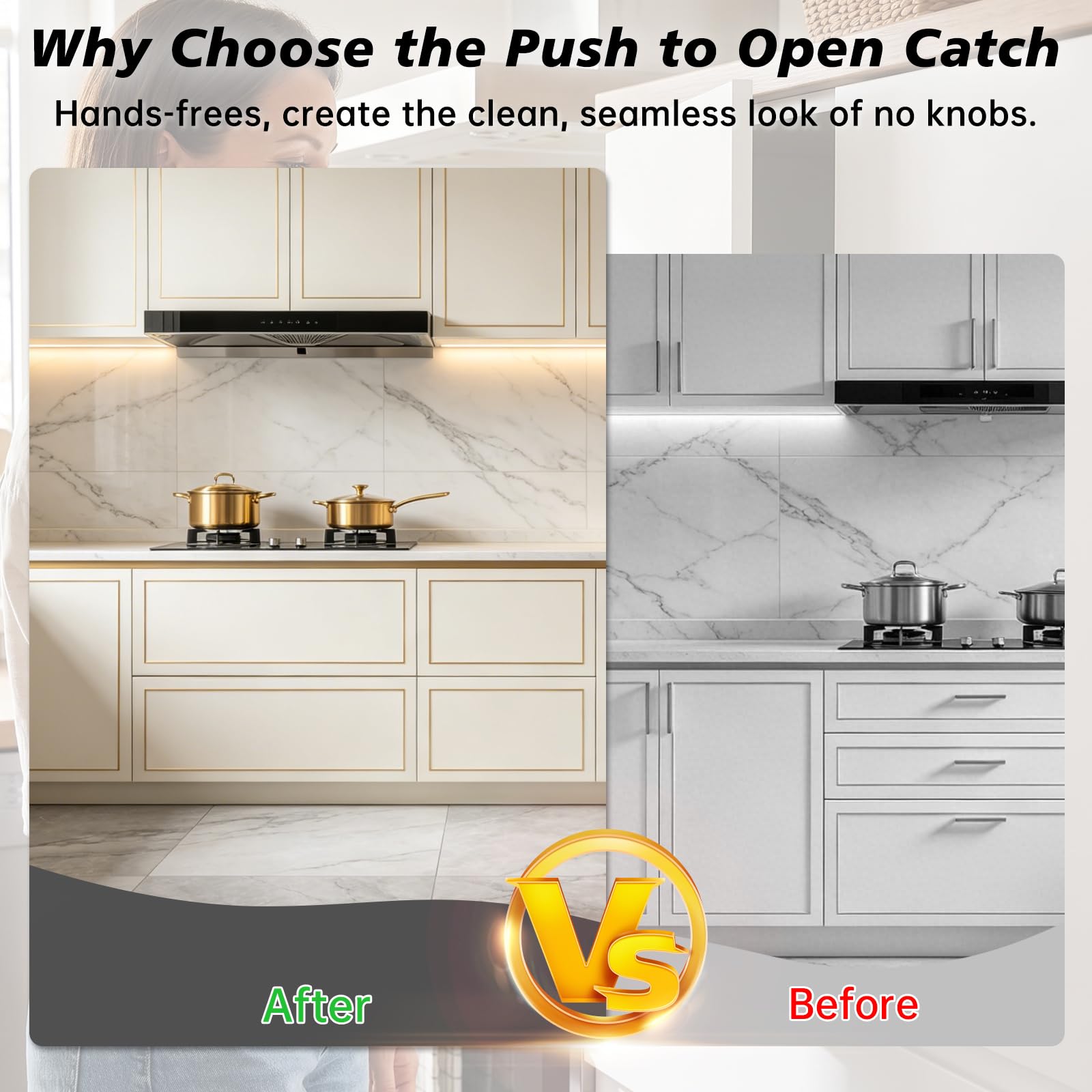 Magnetic Cabinet Latches - Push to Open -5