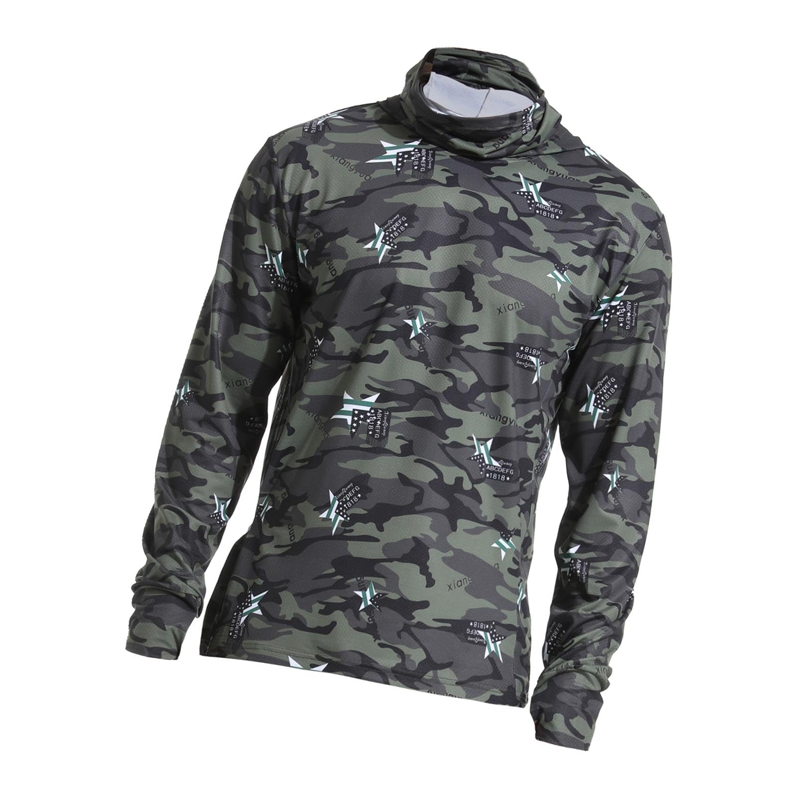 jazzy pearls Men's Sun Protection Hoodie Shirt Thin Rash Guard for Men for Riding Outdoor XXXL Green-Sporting Goods-Fishing-Clothing, Shoes & Accessories-Shirts & Tops-picture-25