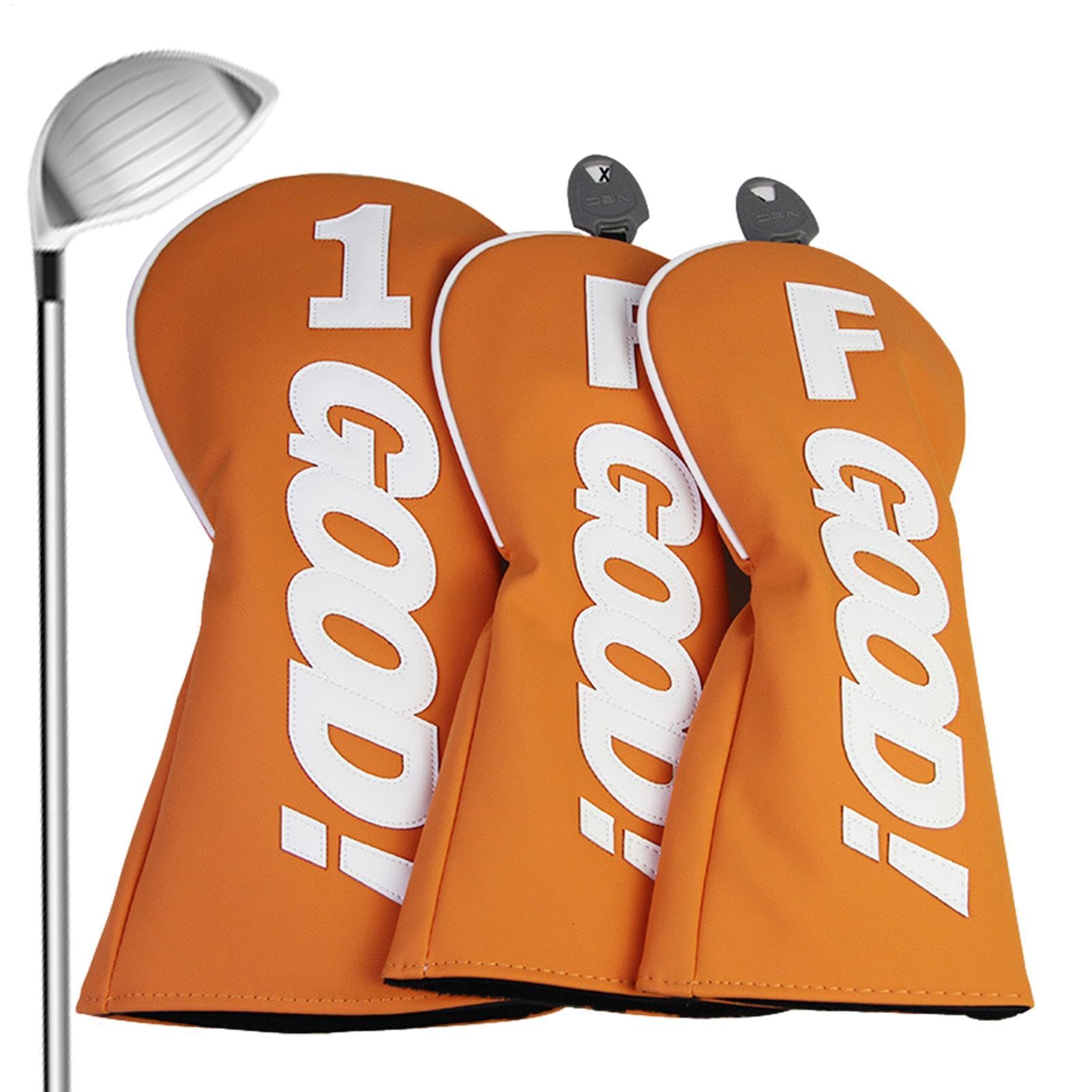 Fundas para cabeza de palo de golf, cubierta de madera de piel sintética impermeable para palo de golf, protector de putter de mazo, equipo deportivo portátil para uso en exteriores