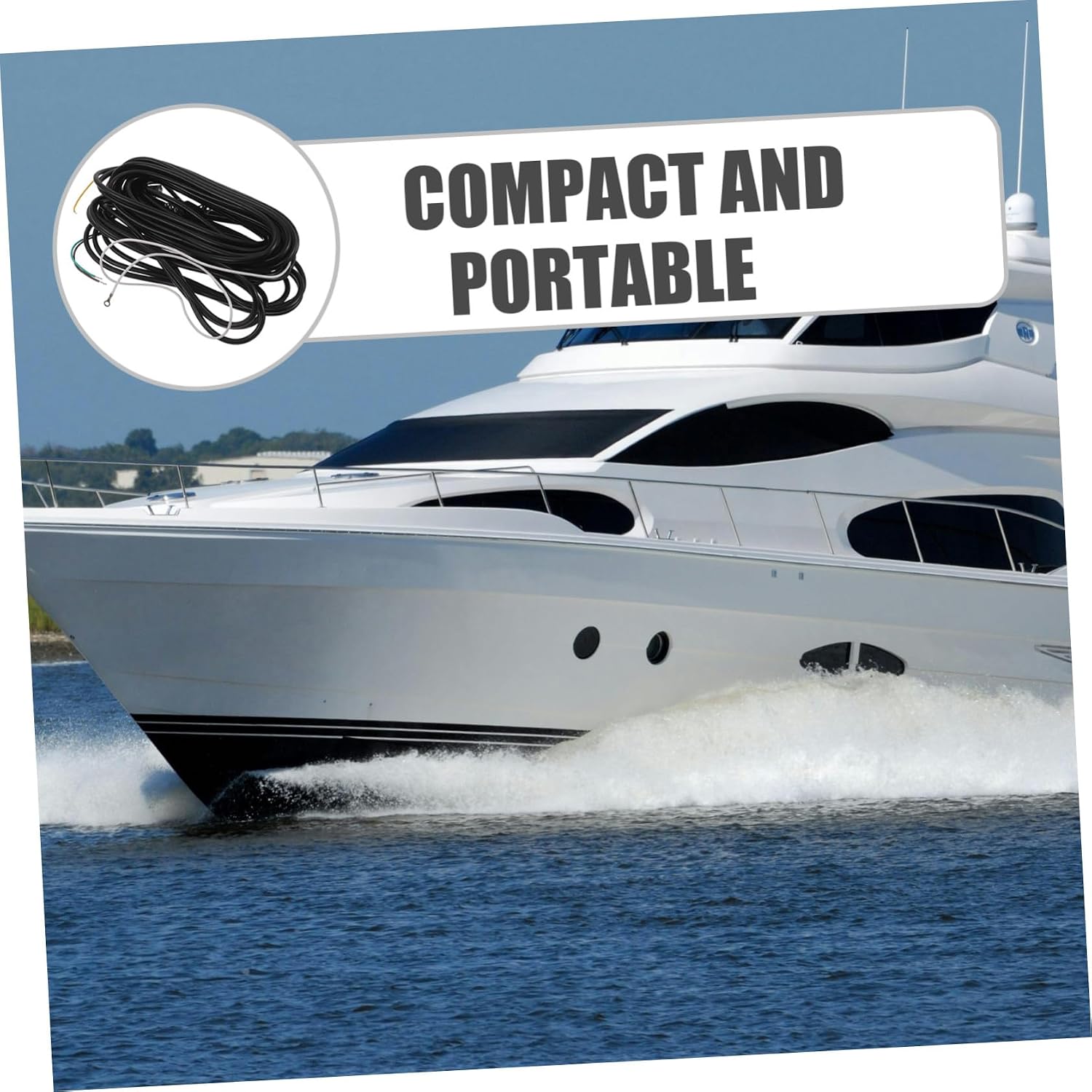 4-wire Trailer Connector Extension Cable Kit 26ft with Pvc Jacket for Rv, Marine, Camper Boat Wiring Harness in Outdoor Use