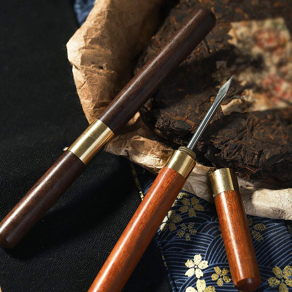 Lot de 2 couteaux à thé en bois pour casser thé, gâteau, glace
