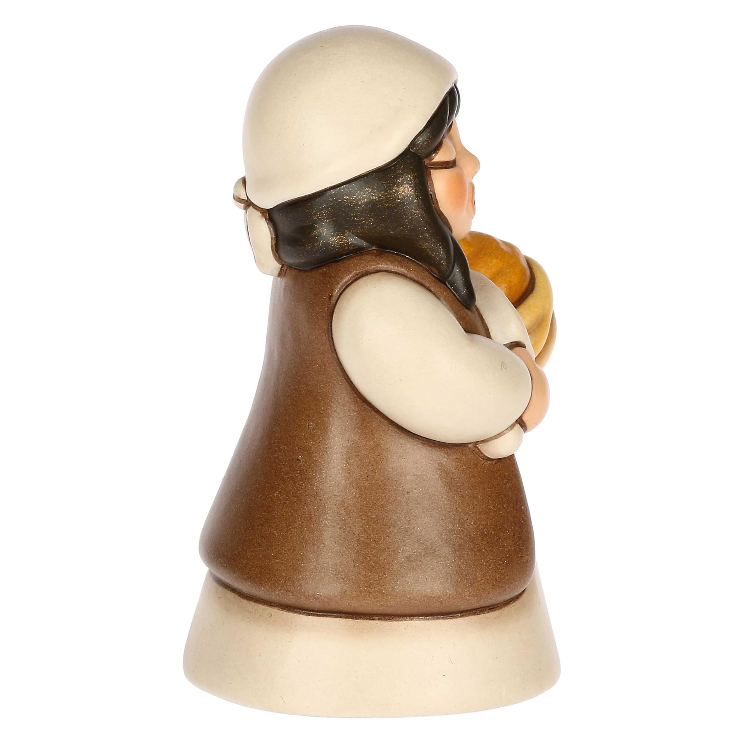 THUN, Venditrice di Spezie in Ceramica di Alta Qualità, Collezione Presepe Classico, Statuine per Presepe di Natale da Collezione, 4,9 x 4,6 x 7,9 cm