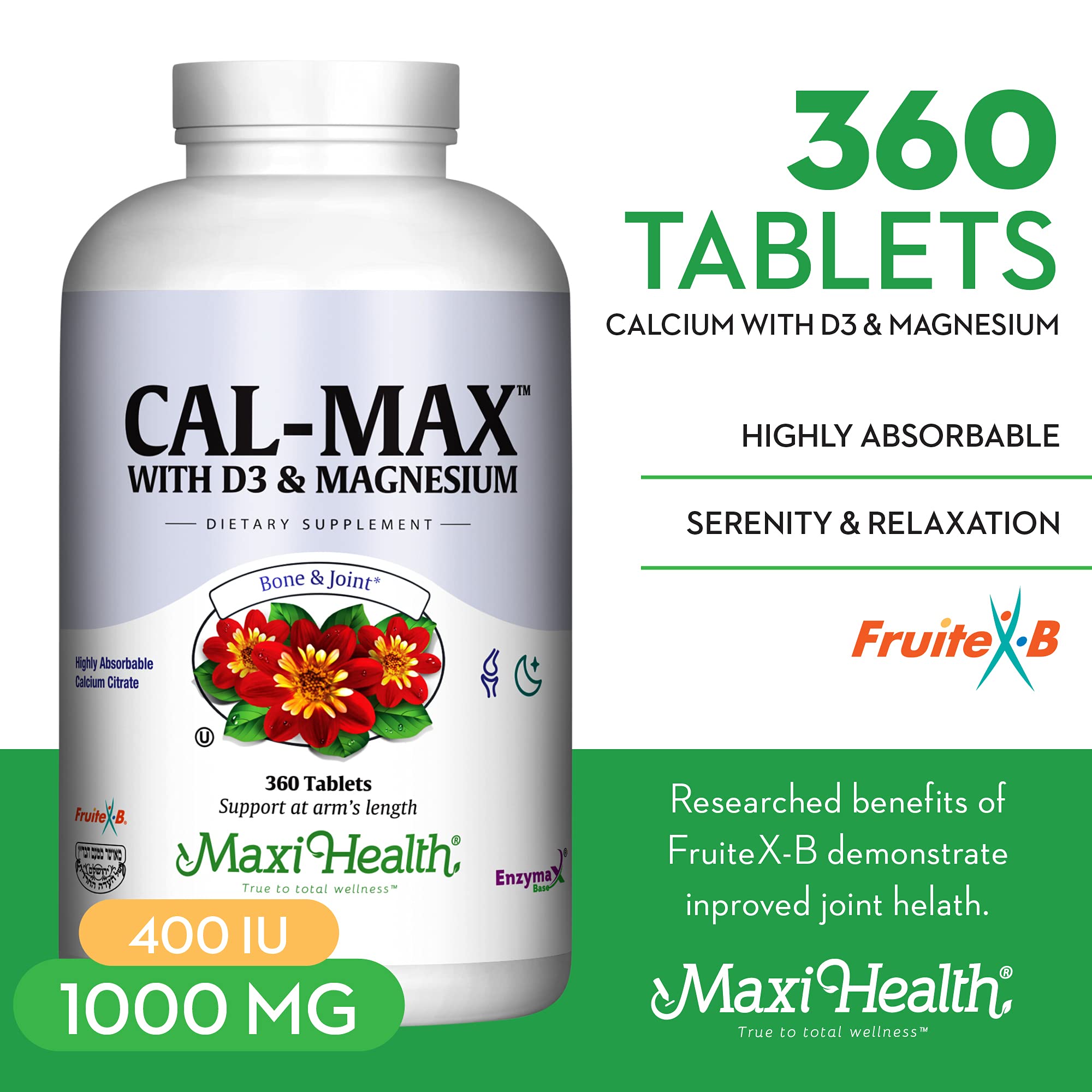 Buy Calcium 1000 mg with Vitamin D3 (400 IU) and Magnesium (750 mg