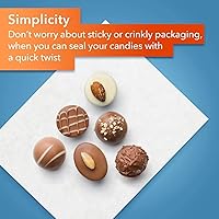 Vista 6 de Hojas de papel encerado para alimentos (500) - Envolturas rectangulares de caramelo antiadherentes - Papel de empanada de confitería semi translúcido