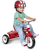 Radio Flyer Red Rider Trike for Toddlers 2.5-5: Adjustable Seat, Steel Frame, Quiet Wheels, Storage Bin, Comfort Grips
