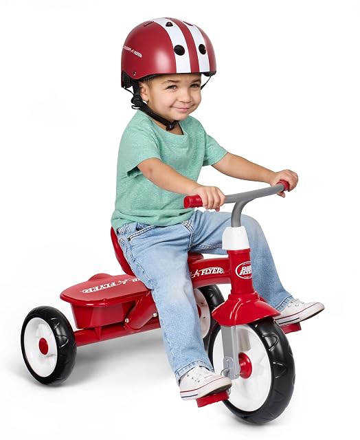 Radio Flyer Triciclo Rojo, Triciclo para niños pequeños al Aire Libre, de 2 ½ a 5 años (Exclusivo de Amazon)